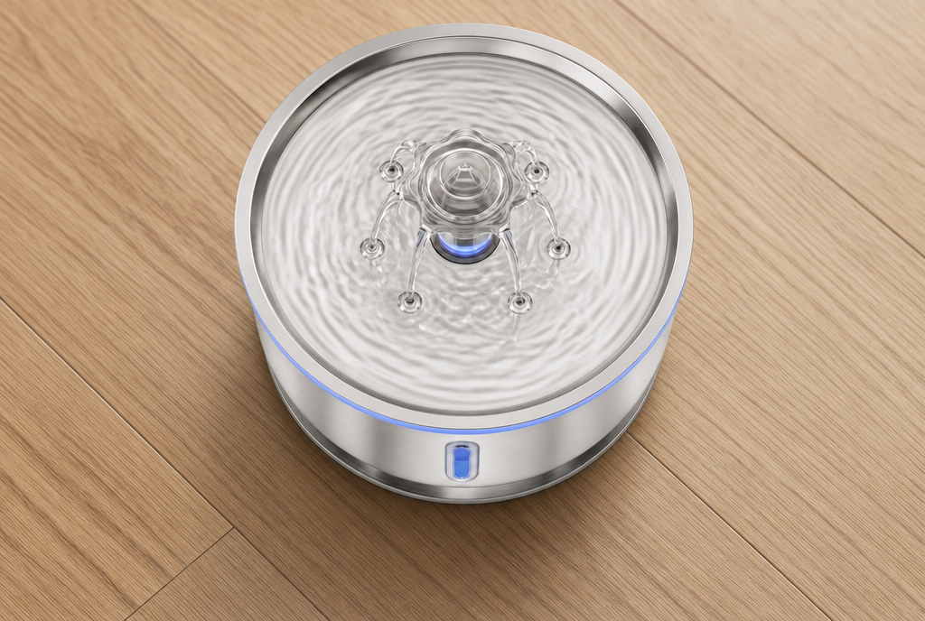 Dog water fountain feature