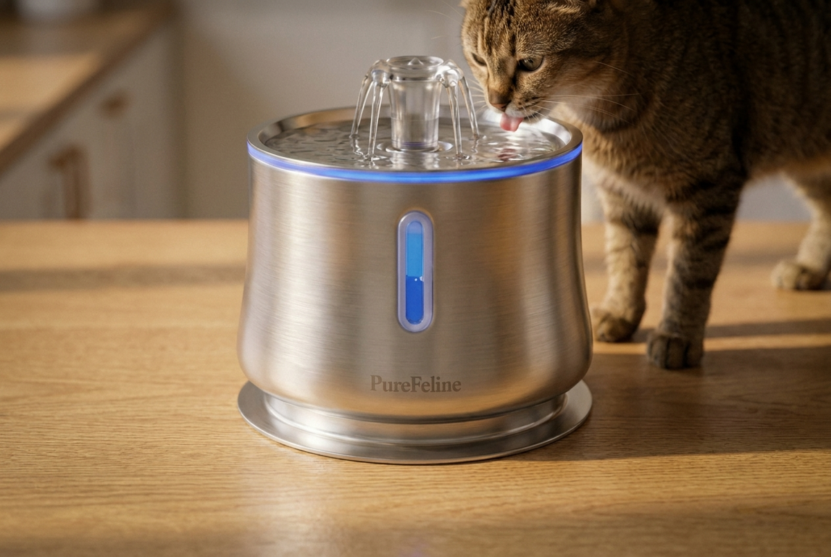 Dog water fountain feature